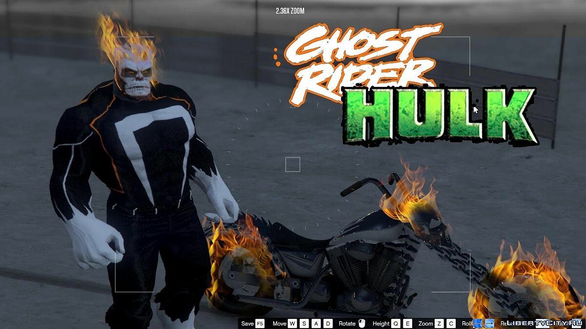 Скачать GHOST RIDER - HULK 1.0 для GTA 5