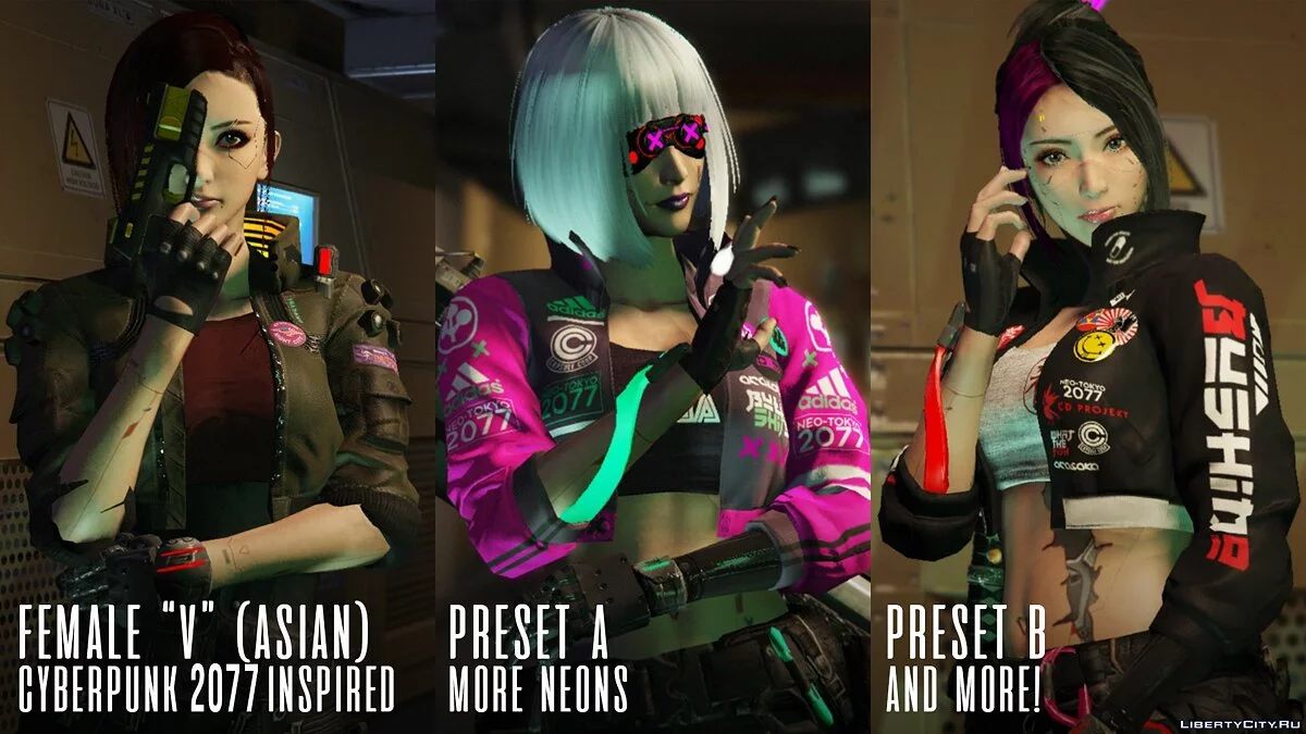 Cyberpunk Custom Female Ped [Add-on Ped | Replace] v1.0 / GTA 5