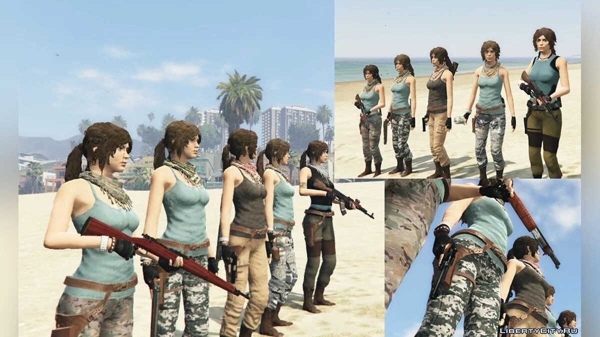 Shadow Of The Tomb Raider Lara Croft enhanced textures + wardrobe 1.8 / GTA 5