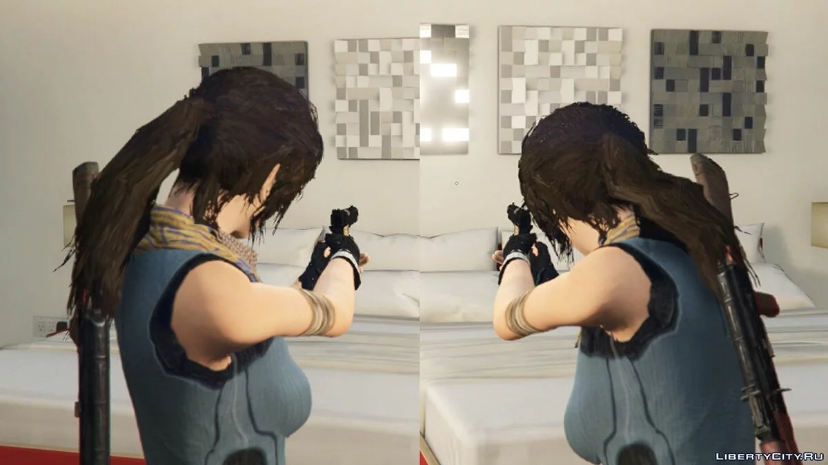 Shadow Of The Tomb Raider Lara Croft enhanced textures + wardrobe 1.8 / GTA 5