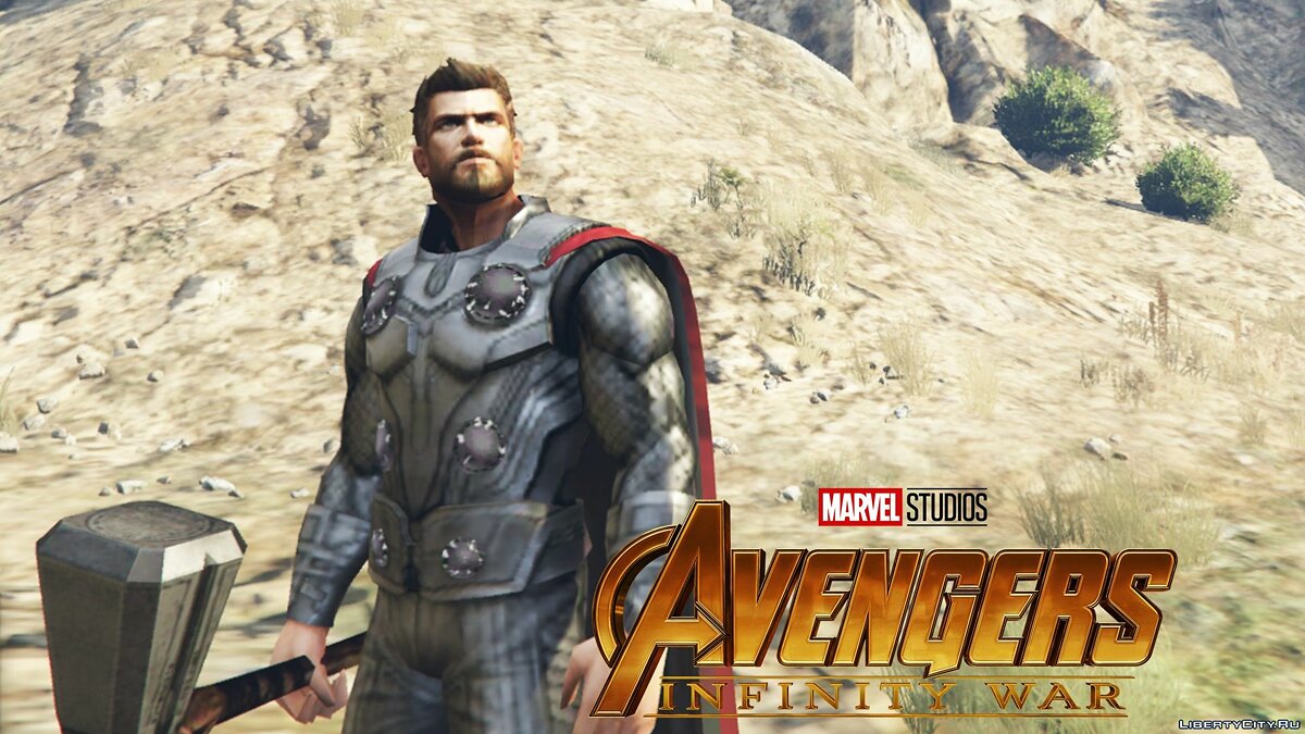 Скачать Thor (Avengers Infinity War) [Turn on & off Cape] 1.1 для GTA 5