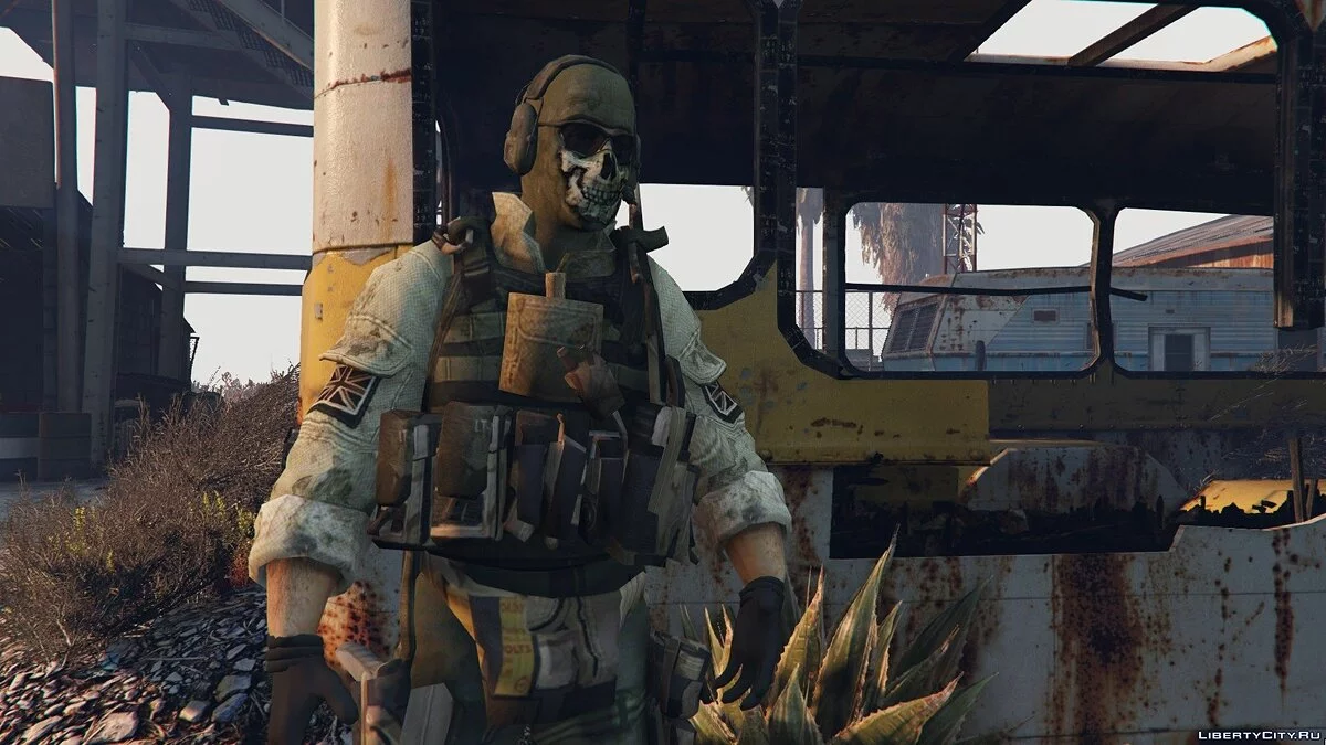 Call of Duty MW Simon "Ghost" Riley 1.0 - Саймон "Гоуст" Райли / GTA 5