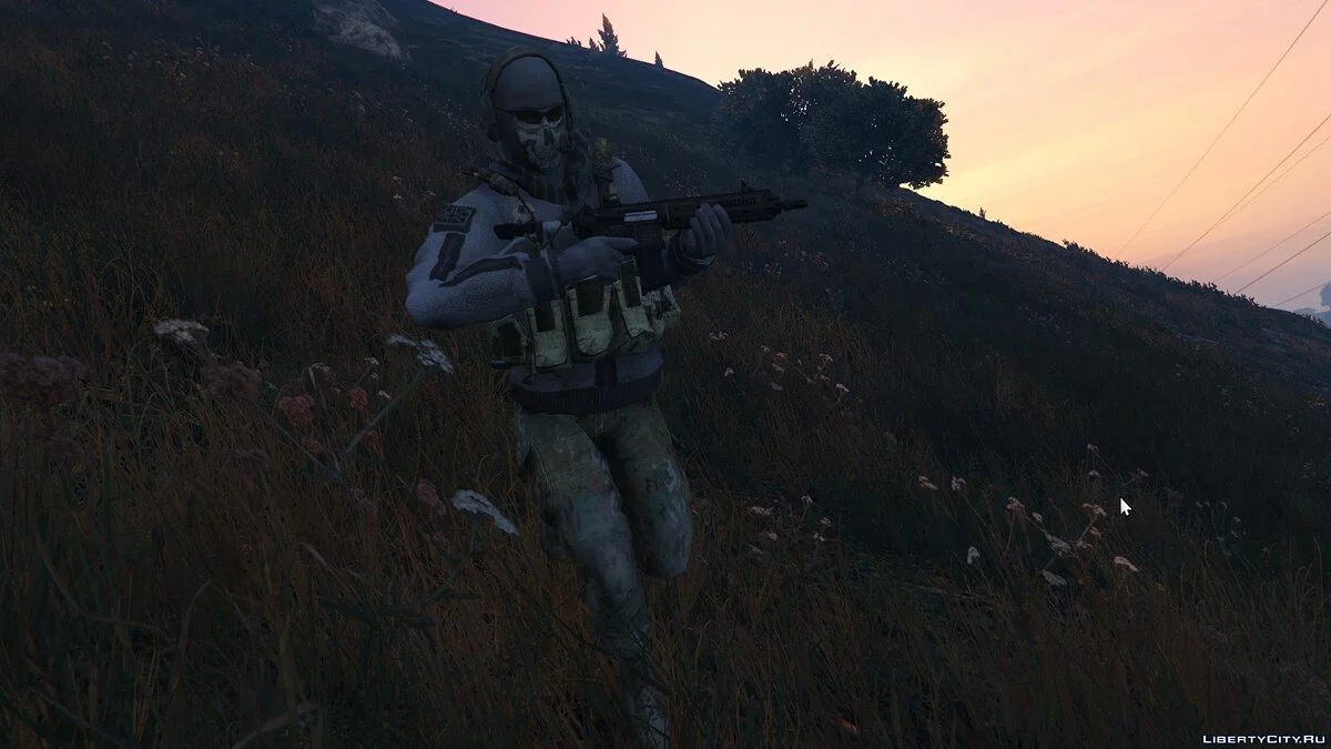 Call of Duty MW Simon "Ghost" Riley 1.0 - Саймон "Гоуст" Райли / GTA 5