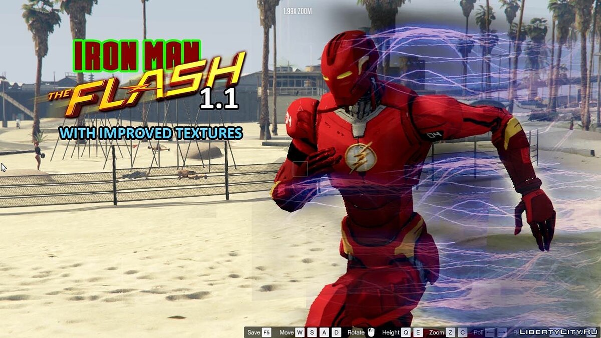 Скачать IRON MAN - FLASH+REVERSE FLASH 2.0 - Железный Флэш для GTA 5