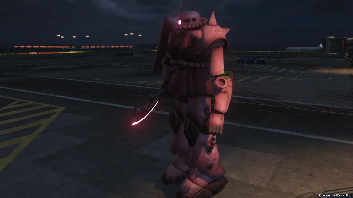 Zaku II (Gundam Series) [BIG Emissive Add-On Ped] 1.2 - Большой робот из анимэ / GTA 5