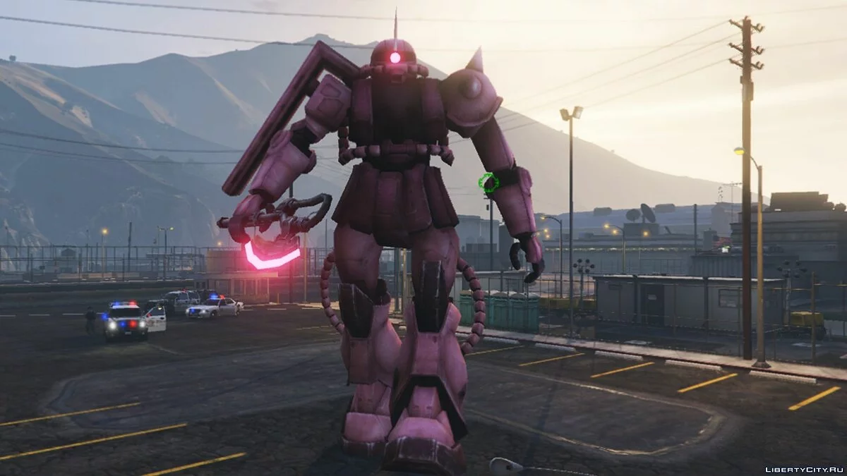 Zaku II (Gundam Series) [BIG Emissive Add-On Ped] 1.2 - Большой робот из анимэ / GTA 5