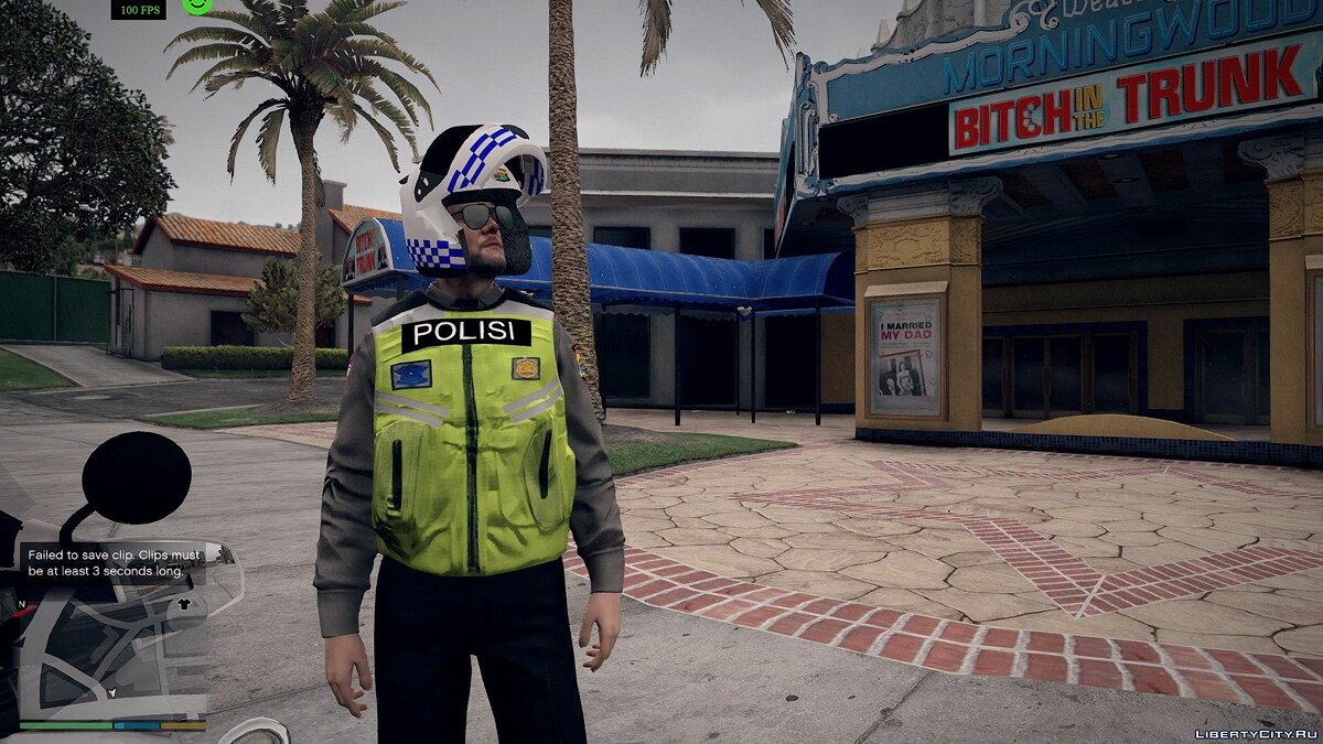 Скачать Indonesian traffic police 0.1 - Униформа индонезийского патрульного  для GTA 5