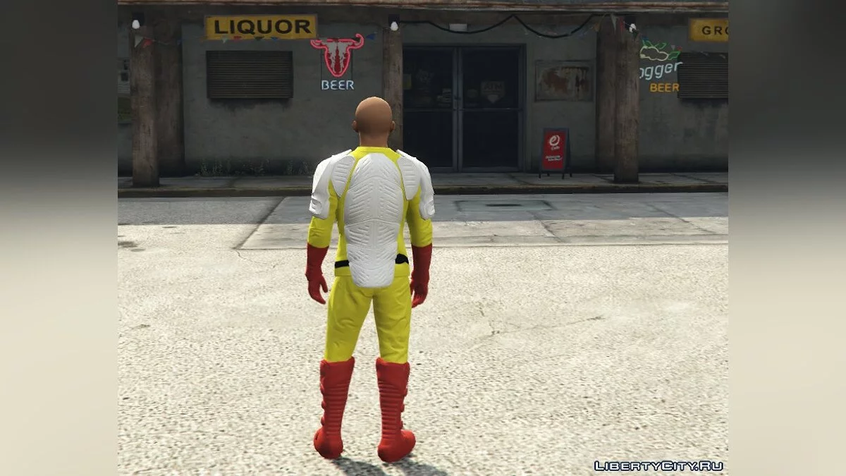 One Punch Man Saitama Ped skin 1.0 - Сайтама из аниме "Ванпанчмен" / GTA 5