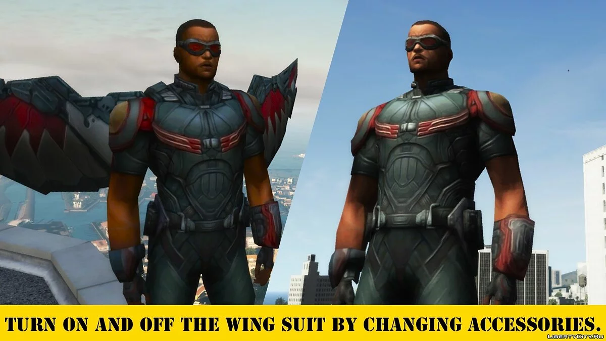 Сокол из игры Marvel Future Fight / GTA 5