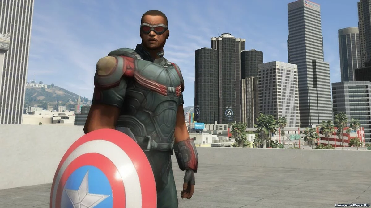 Сокол из игры Marvel Future Fight / GTA 5