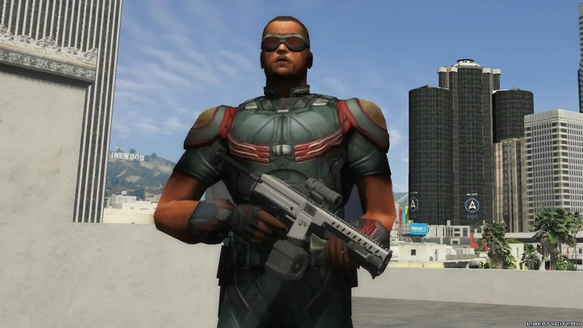 Сокол из игры Marvel Future Fight / GTA 5