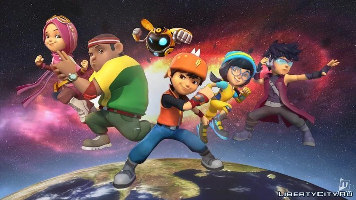 Персонажи из игры BoboiBoy Galaxy / GTA 5