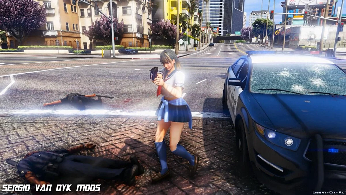 Нанами в школьной форме / GTA 5