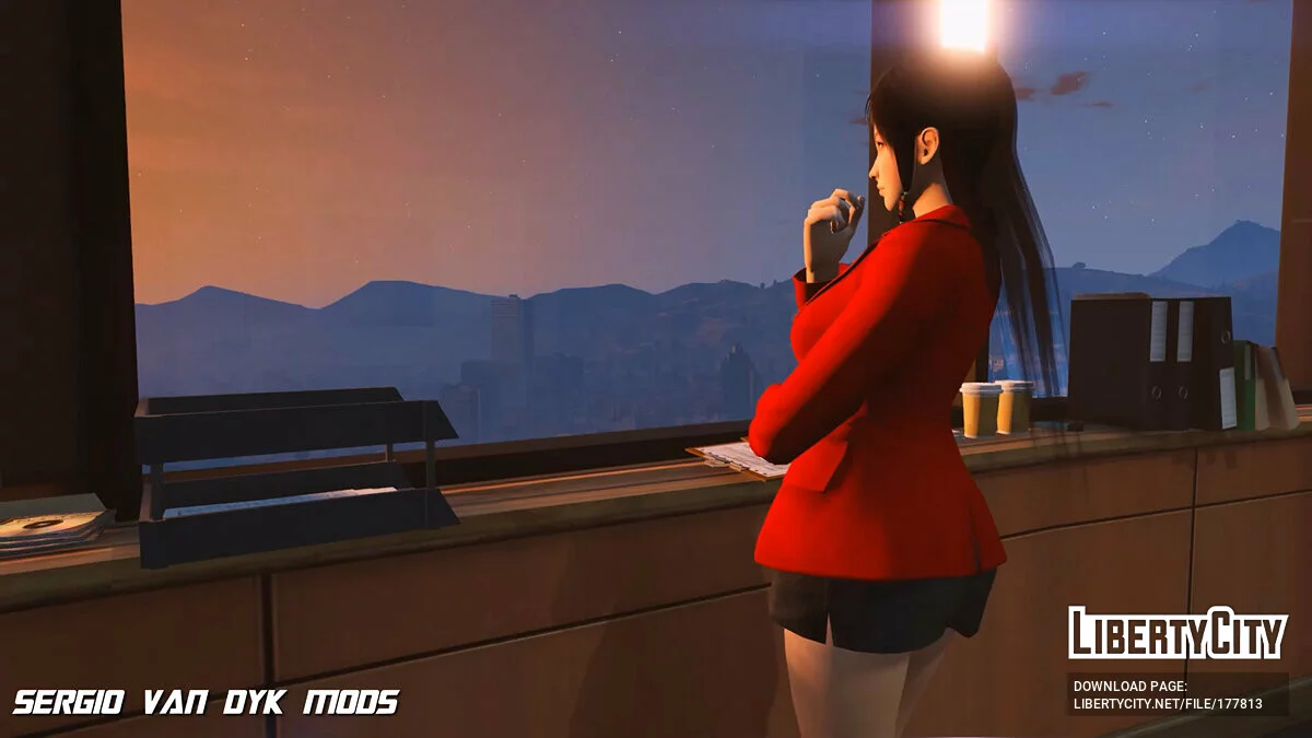 Кокоро в офисной одежде / GTA 5