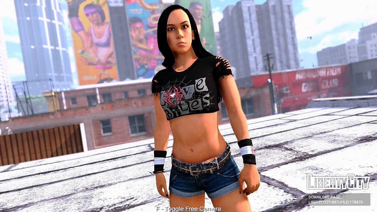 Скачать Эй Джей Ли из WWE2k15 для GTA 5