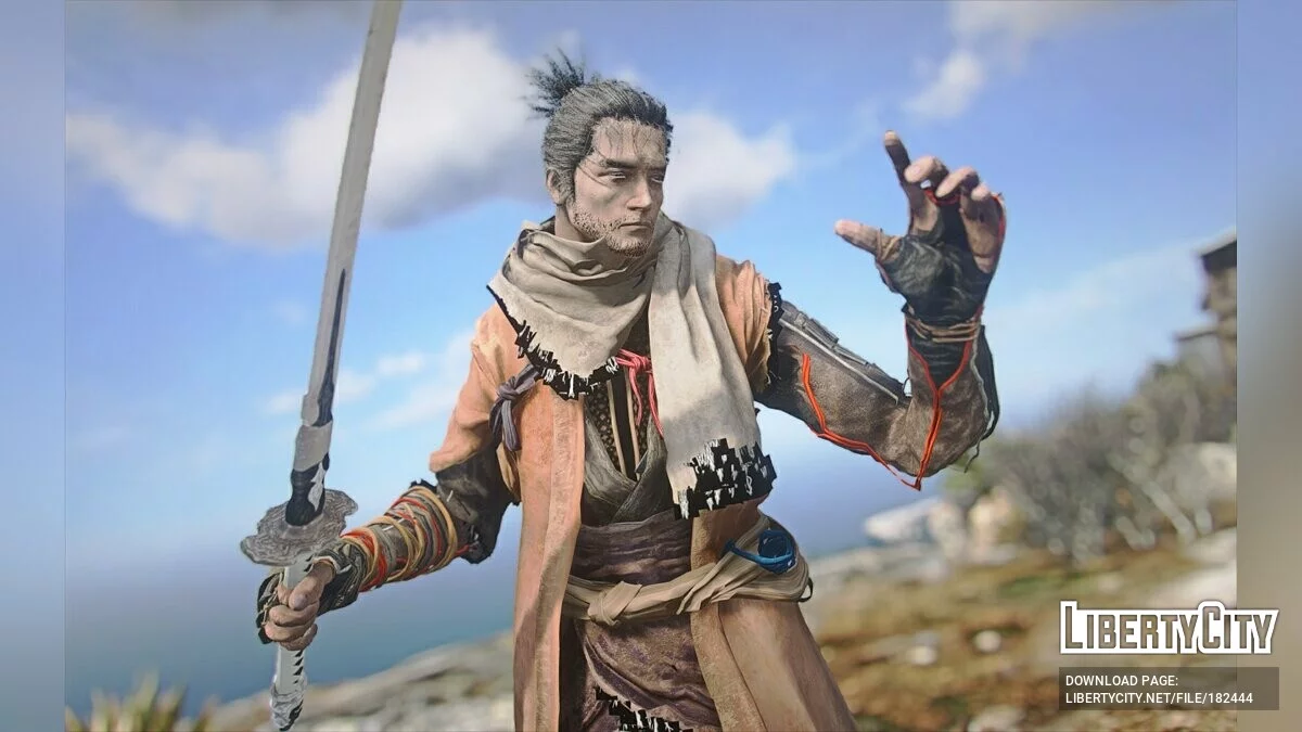 Волк из Sekiro: Shadows Die Twice v1.0 / GTA 5