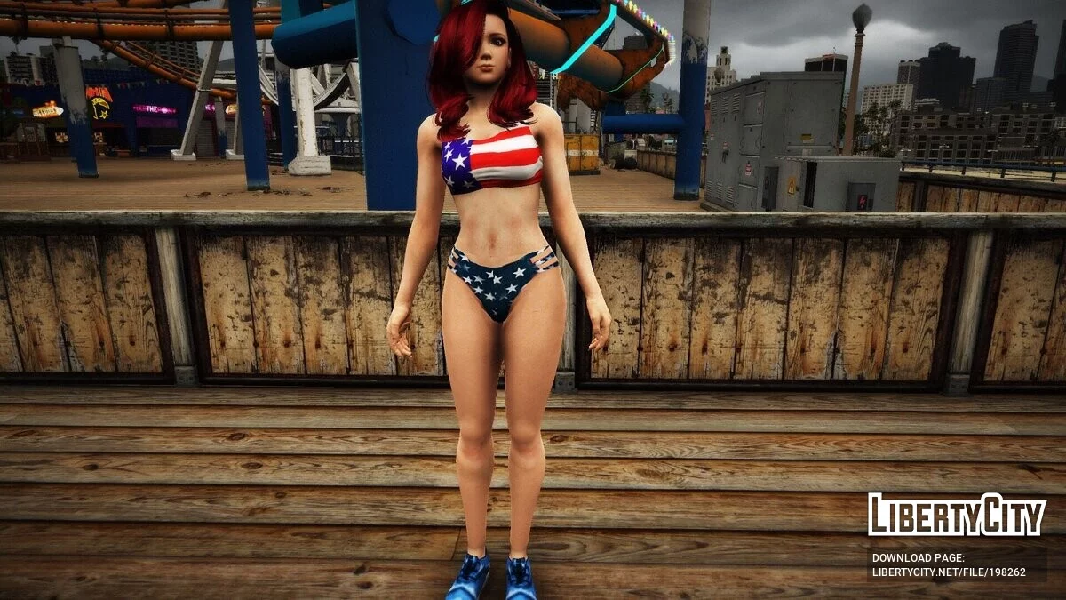 Мэй Ширануи в бикини + блондинка / GTA 5