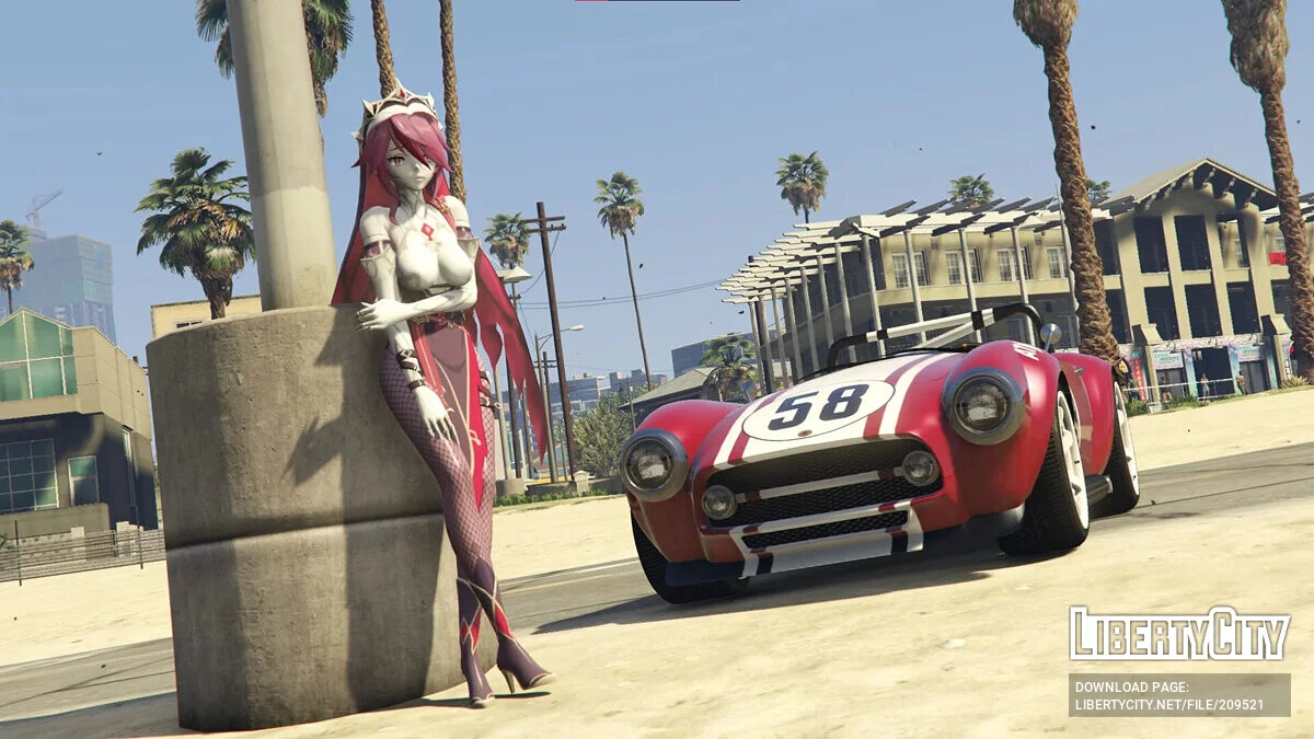 Rosaria из Genshin Impact / GTA 5