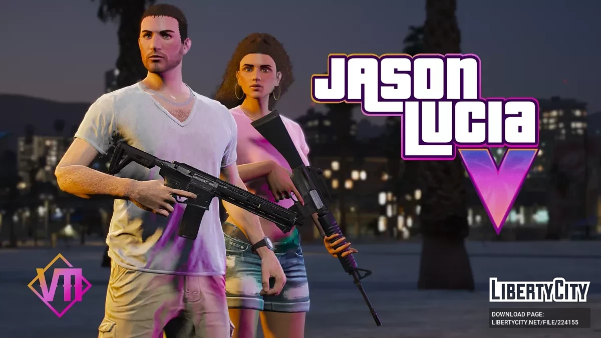 Джейсон и Лусия из GTA 6 / GTA 5