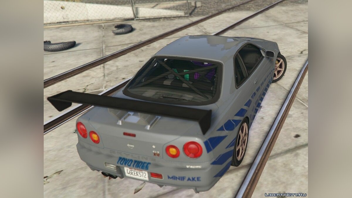 Скачать Nissan Skyline R34 Paul Walker (Fast and Furious) для GTA 5