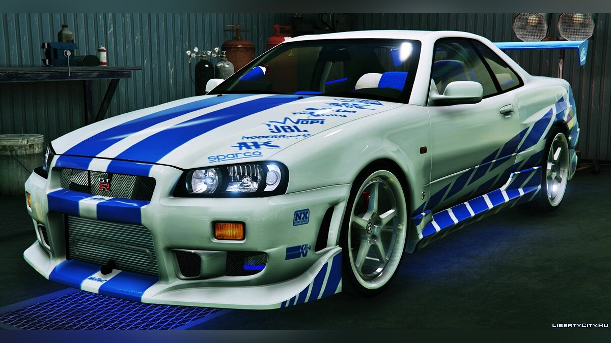 Скачать [2F2F Edition] Nissan Skyline GT-R34 3.0 для GTA 5