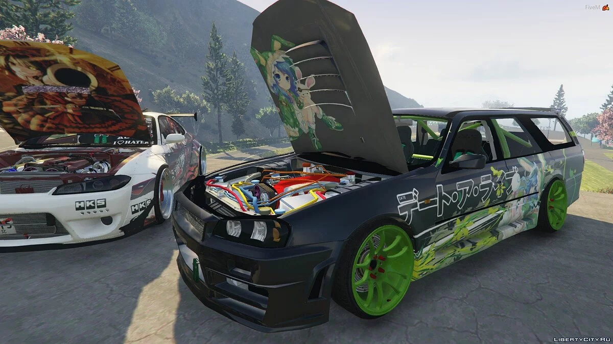 Nissan Stagea R34 Faceswap [Add-On | Livery | Unlocked] 1.1 / GTA 5