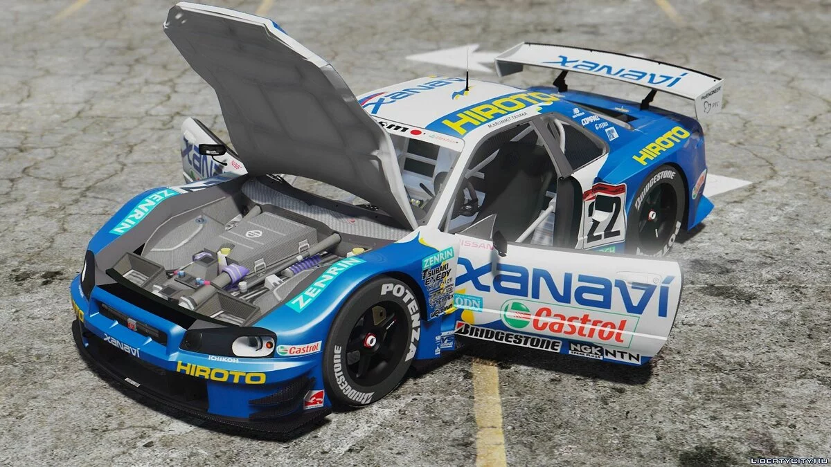 JGTC Nissan Skyline GT-R R34 [Add-On | Digital Dash] / GTA 5