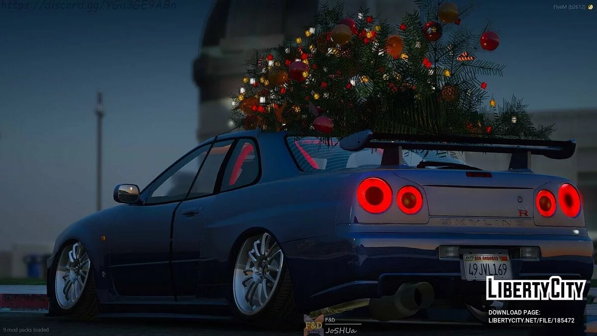 Nissan Skyline GT-R R34 2002 Merry Crhistmas Edition / GTA 5