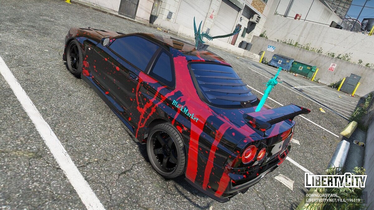 Скачать Nissan Skyline R34 Sword Glow Animated для GTA 5