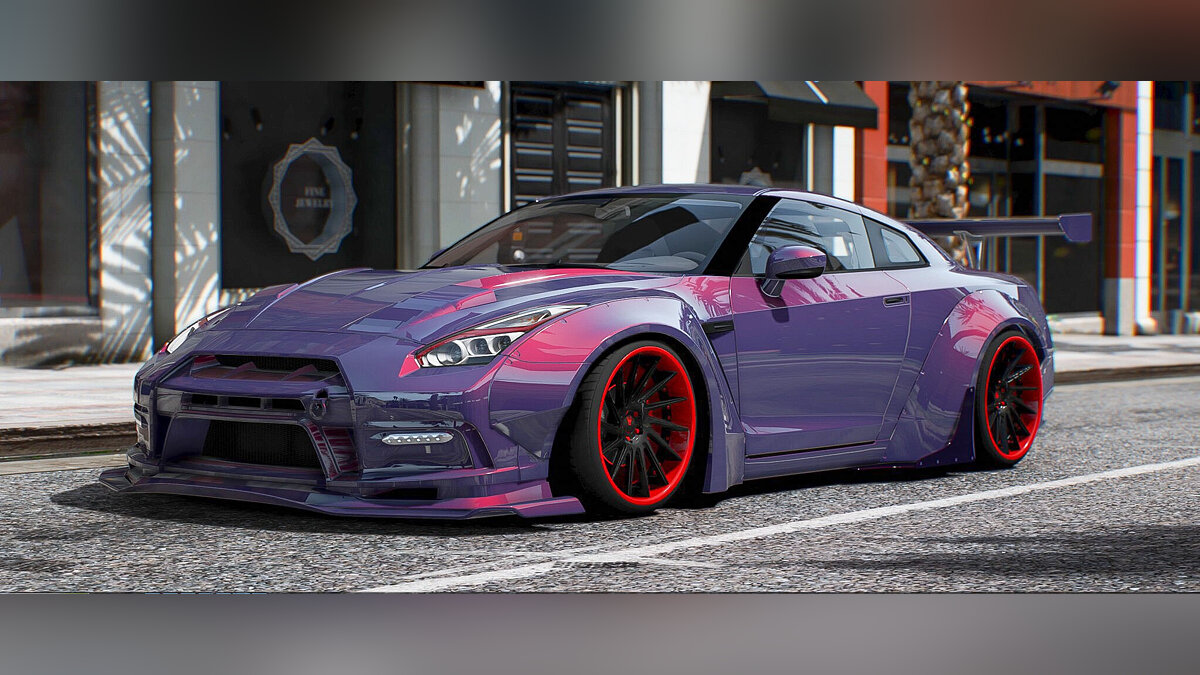 Скачать Nissan GTR Widebody Mega для GTA 5