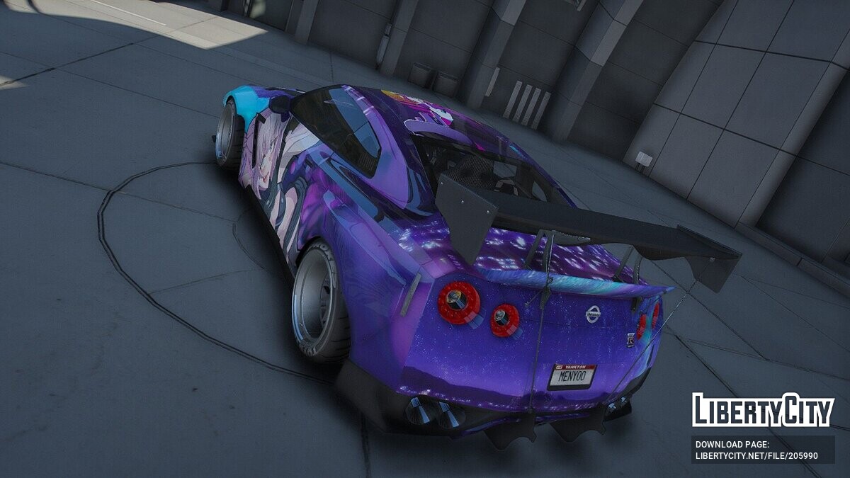 Скачать Nissan GT-R Spec-V Pandem Nazuna - Call of the Night v1.0 для GTA 5