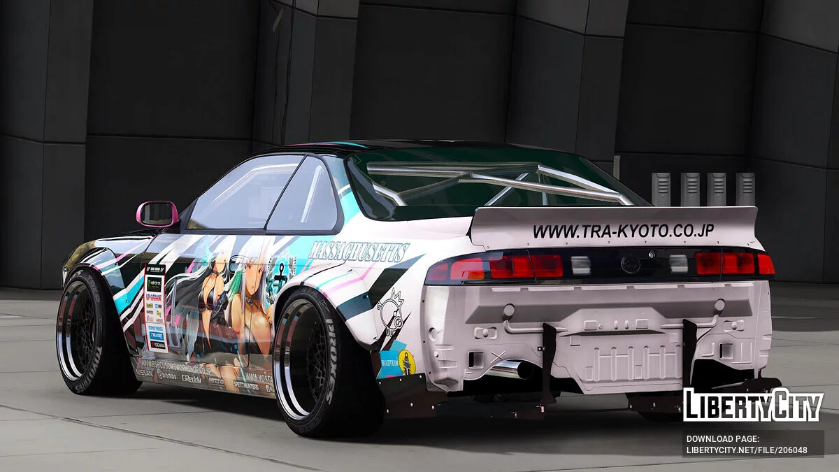 Nissan Silvia Rocket Bunny Boss S14 Massachusetts Itasha / GTA 5