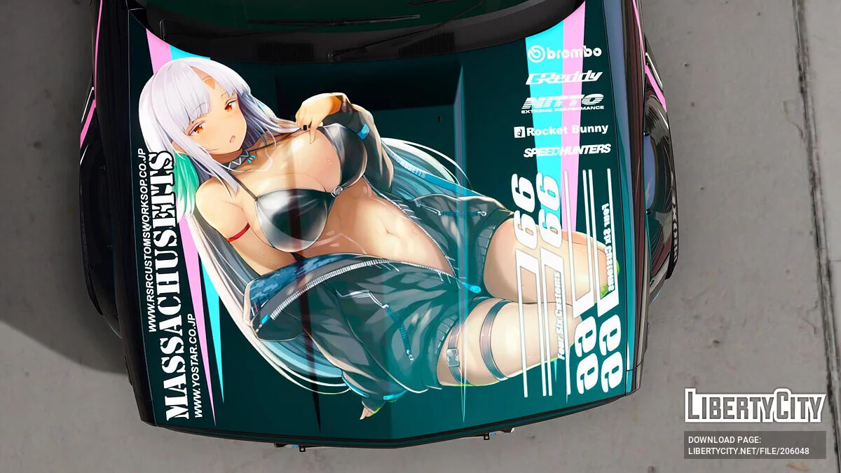 Nissan Silvia Rocket Bunny Boss S14 Massachusetts Itasha / GTA 5