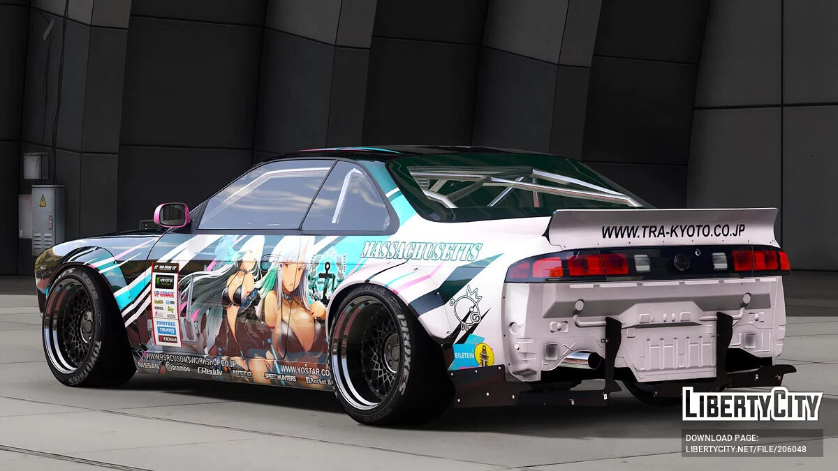 Nissan Silvia Rocket Bunny Boss S14 Massachusetts Itasha / GTA 5