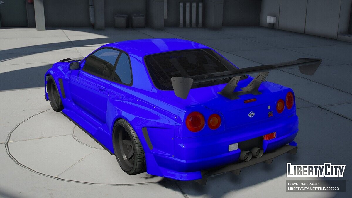 Скачать Nissan Skyline R34 Widebody для GTA 5