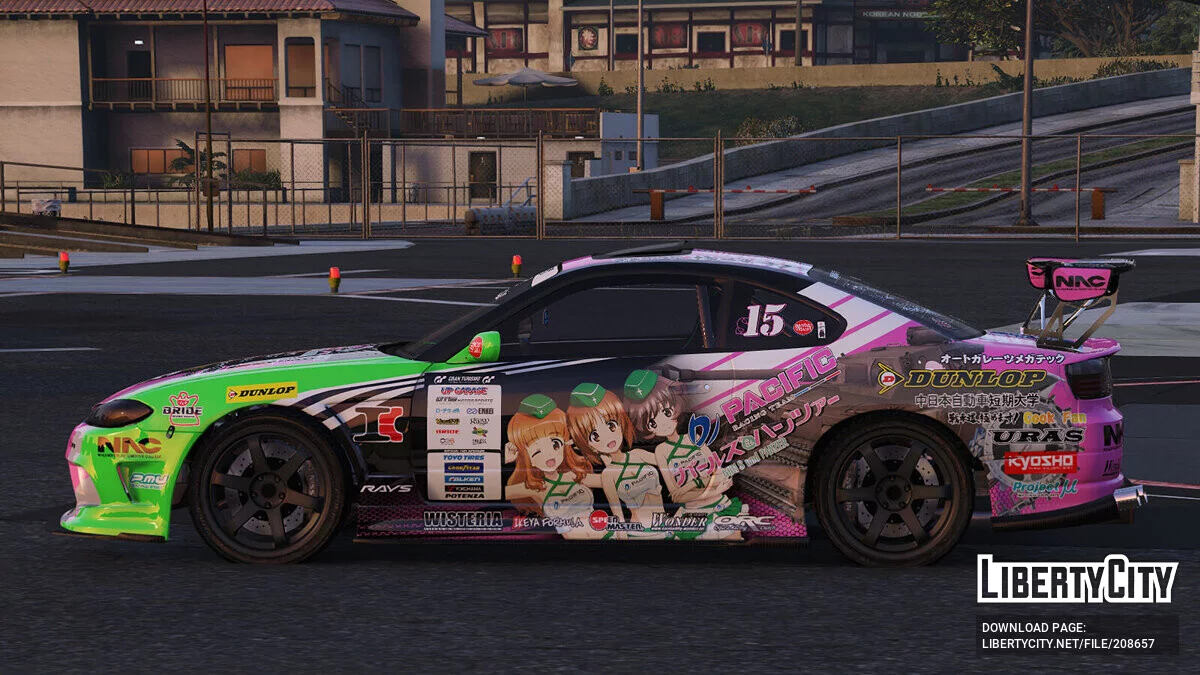 D1 Grand Prix Nissan Silvia S15 Girls and Panzer / GTA 5