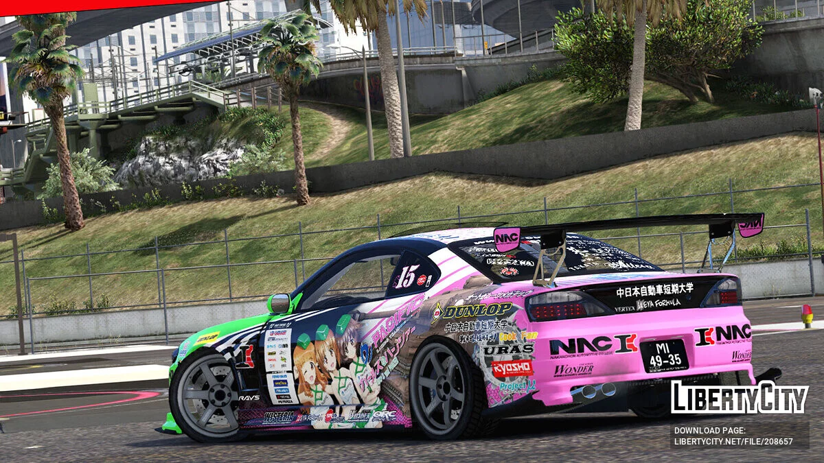 D1 Grand Prix Nissan Silvia S15 Girls and Panzer / GTA 5