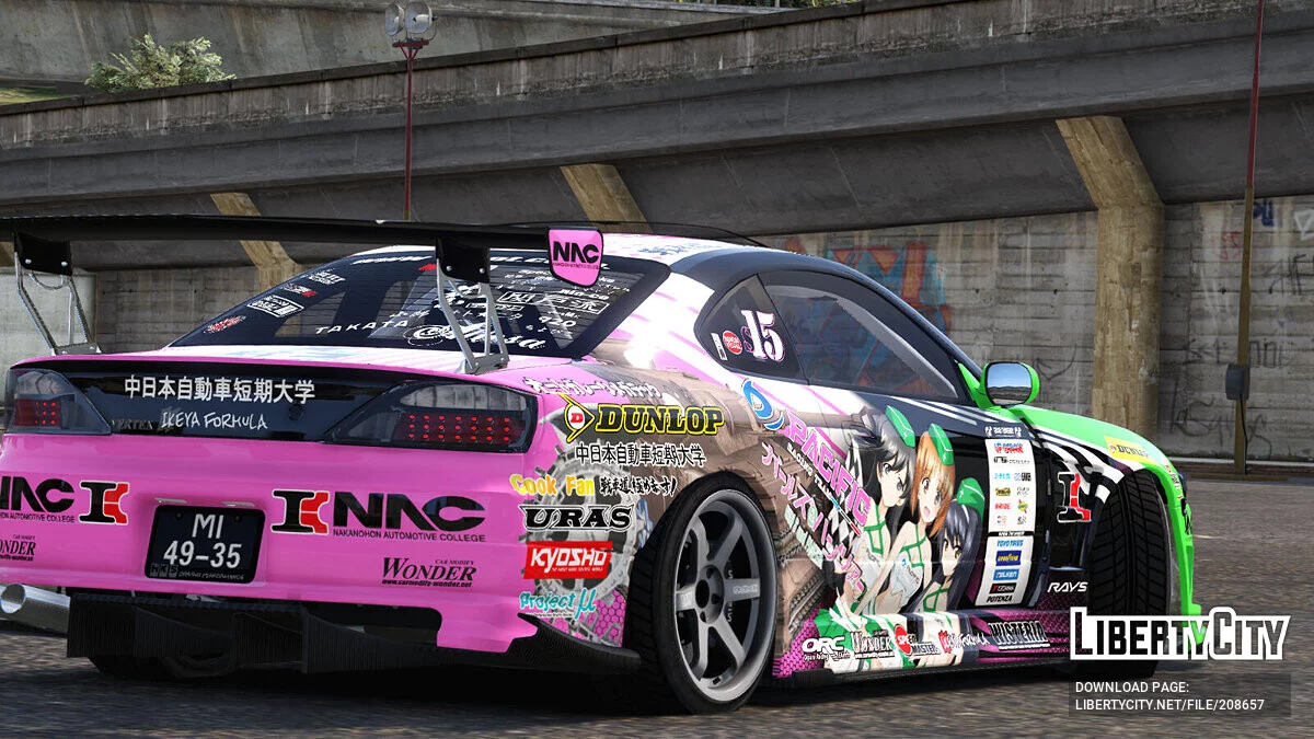 D1 Grand Prix Nissan Silvia S15 Girls and Panzer / GTA 5
