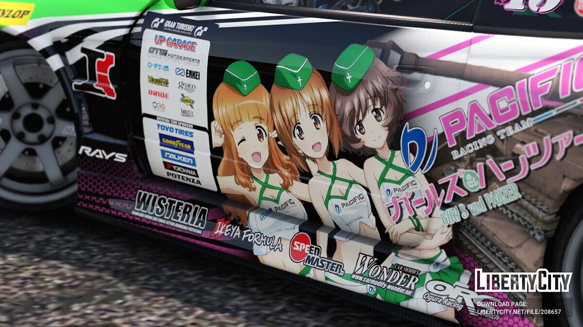 D1 Grand Prix Nissan Silvia S15 Girls and Panzer / GTA 5
