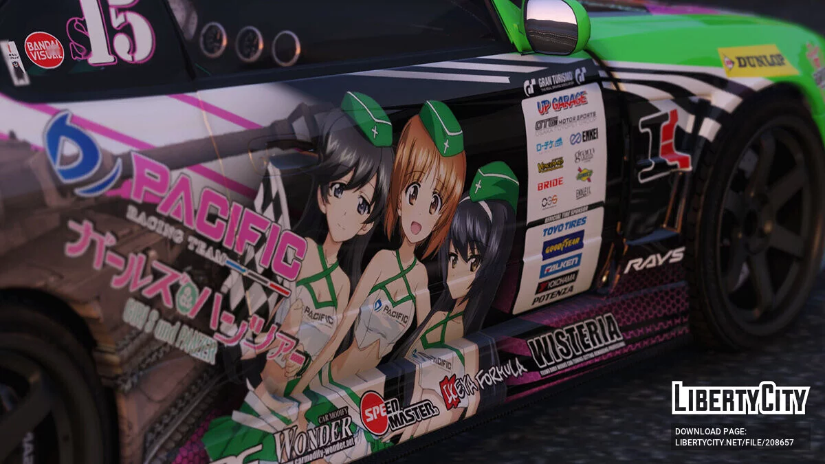 D1 Grand Prix Nissan Silvia S15 Girls and Panzer / GTA 5
