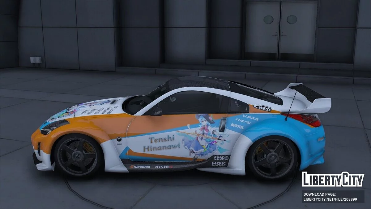 Nissan 350z Itasha Tenshi Hinanawi / GTA 5