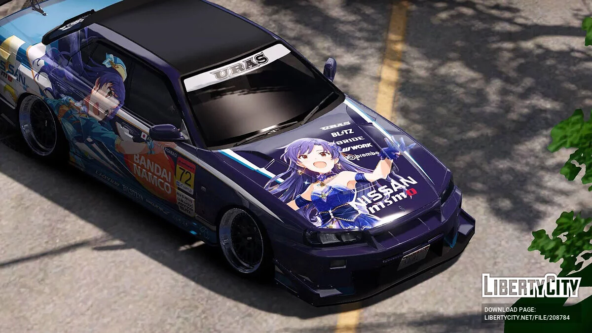 Nissan Skyline ER34 URAS Chihaya Kisaragi Itasha / GTA 5