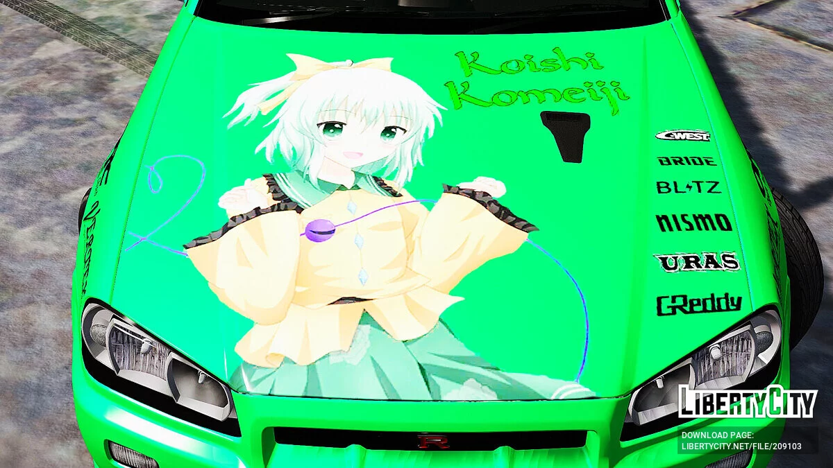 Nissan Skyline GT-R BNR34 Itasha Koishi Komeiji / GTA 5