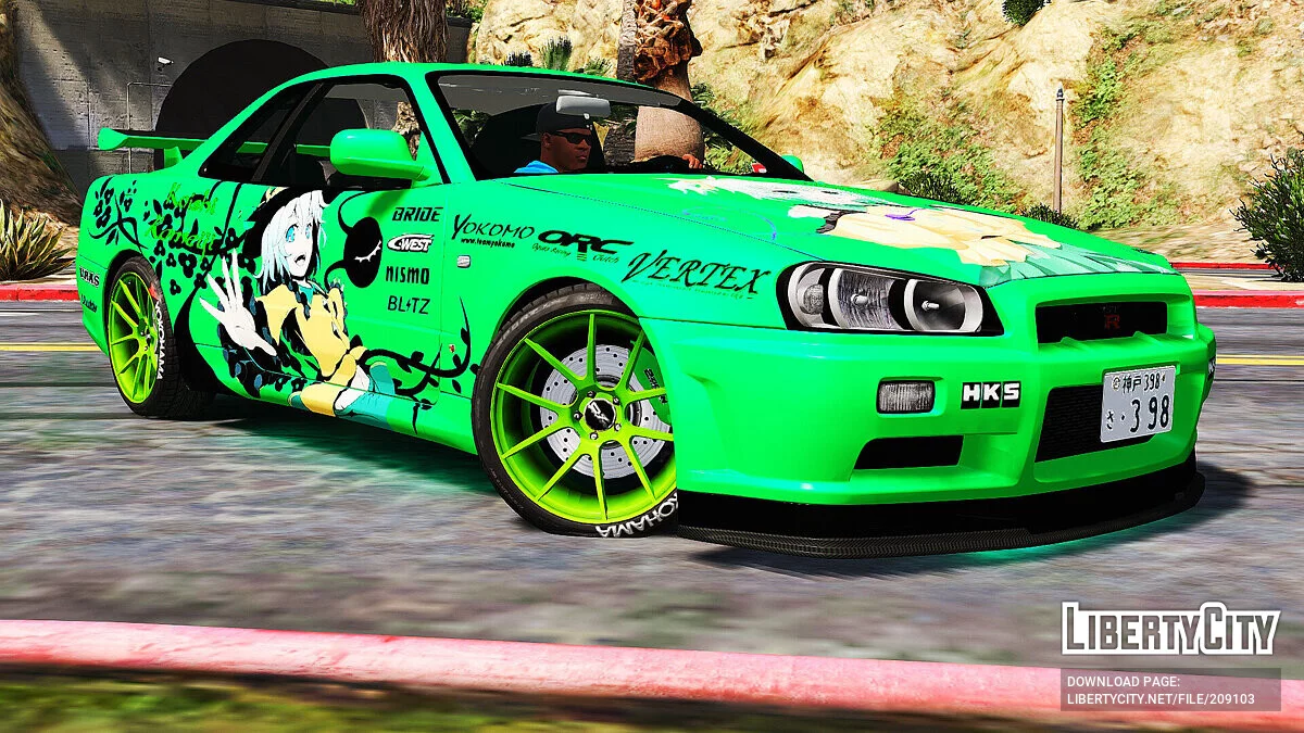 Nissan Skyline GT-R BNR34 Itasha Koishi Komeiji / GTA 5