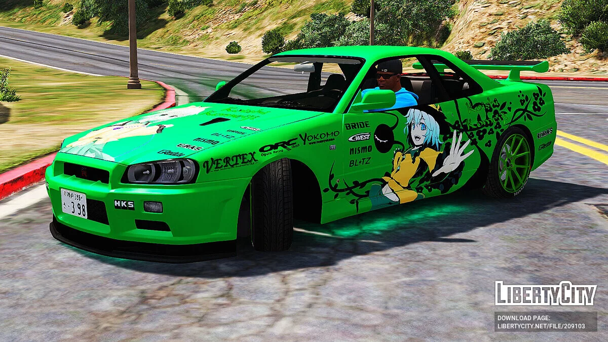 Nissan Skyline GT-R BNR34 Itasha Koishi Komeiji / GTA 5
