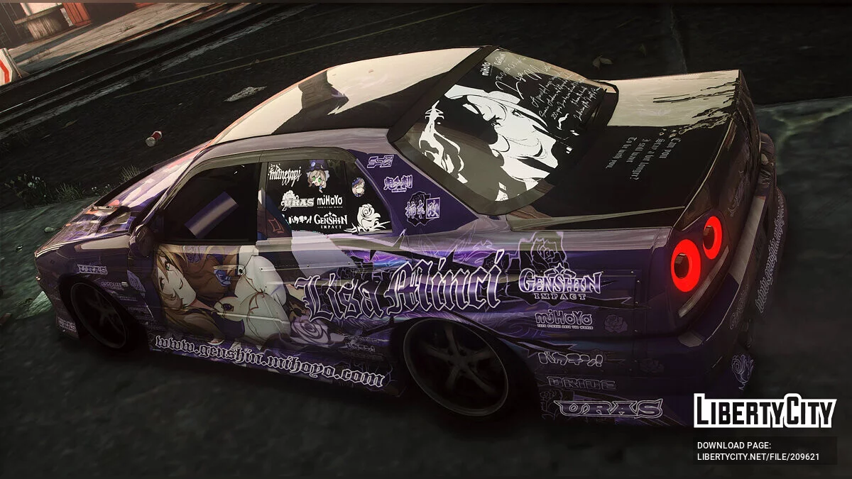Lisa Minci Itasha Nissan Skyline ER34 Uras D-Spec v1.0 / GTA 5
