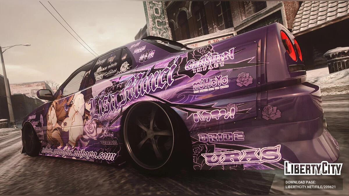 Lisa Minci Itasha Nissan Skyline ER34 Uras D-Spec v1.0 / GTA 5