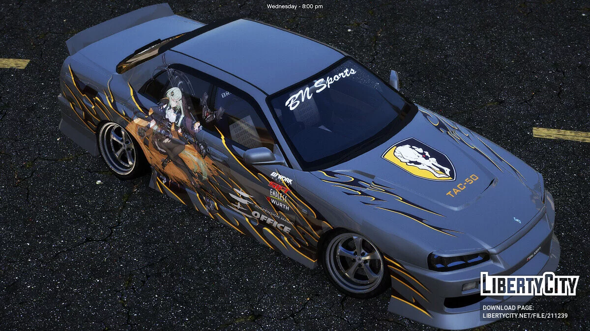 URAS-SKYLINE ER34 D1-Spec Girls' Frontline - TAC-50 / GTA 5