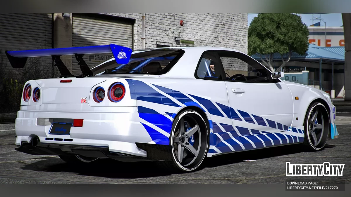 Nissan Skyline GTR R34 Paul Walker / GTA 5