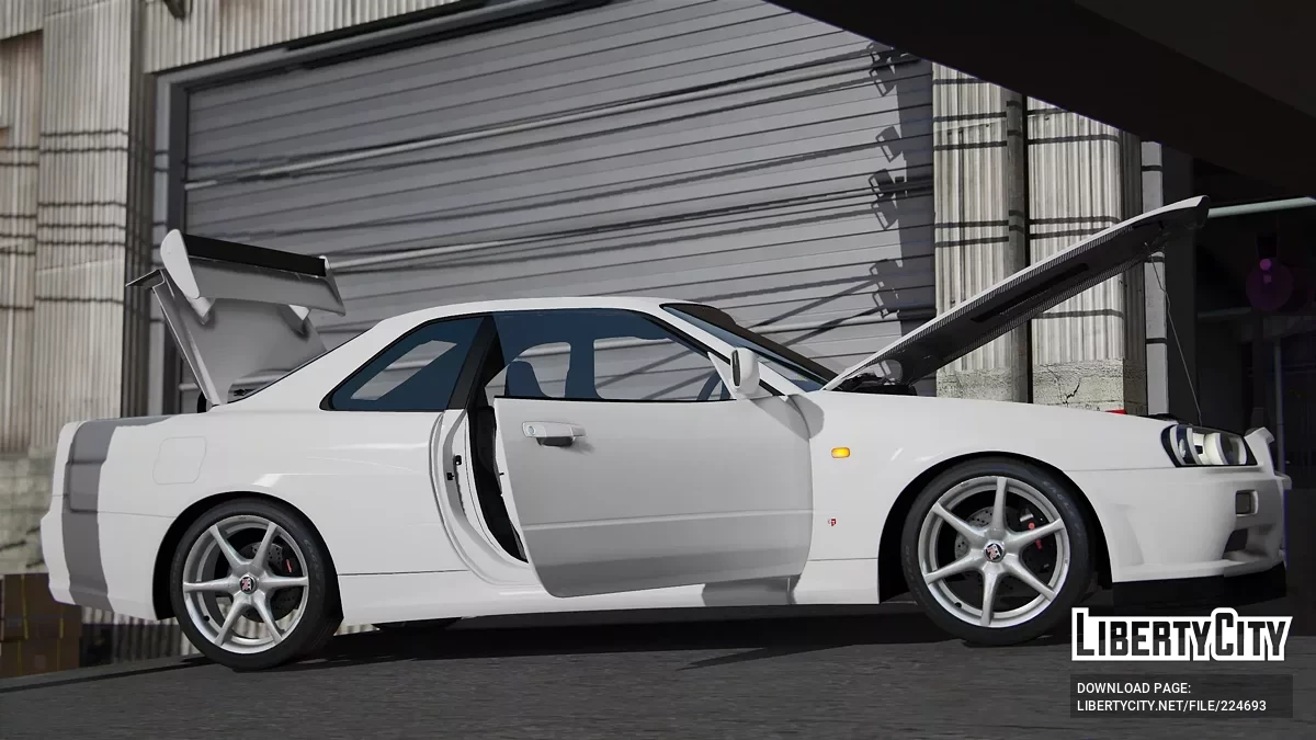 2002 Nissan Skyline R34 [ Дополнение / FiveM | 40+ Тюнинг | VehfuncsV | Звук | Шаблон | Дополнения] 1.0 / GTA 5